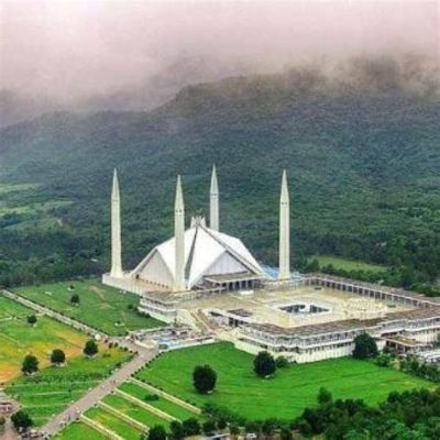  Faisal Mosque: 웅장한 아키텍처와 평온한 분위기의 조화!